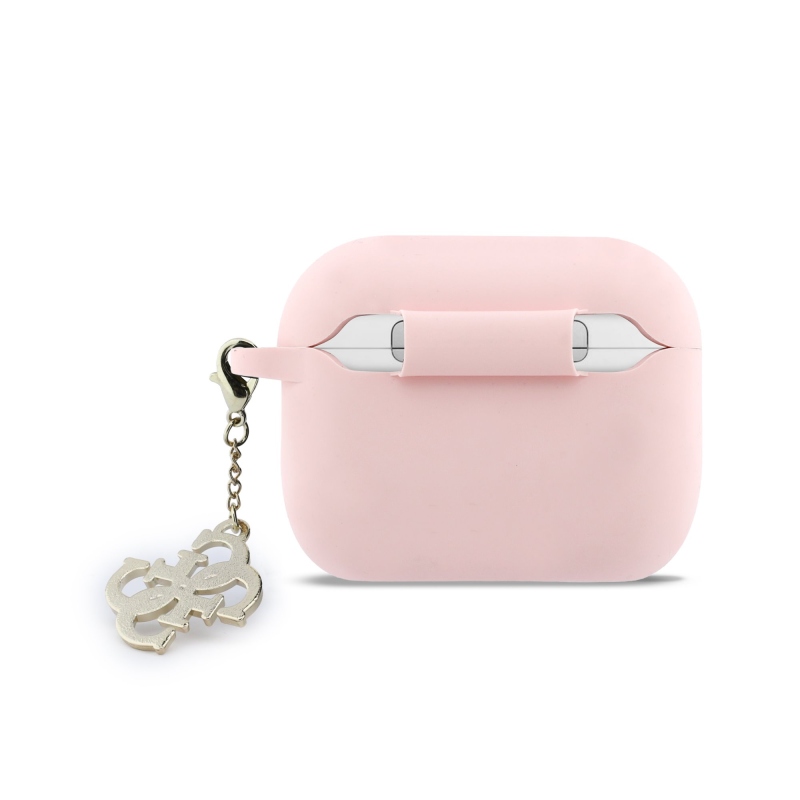 Guess 4G Charm szilikontok AirPods Pro 3-hoz, rózsaszín