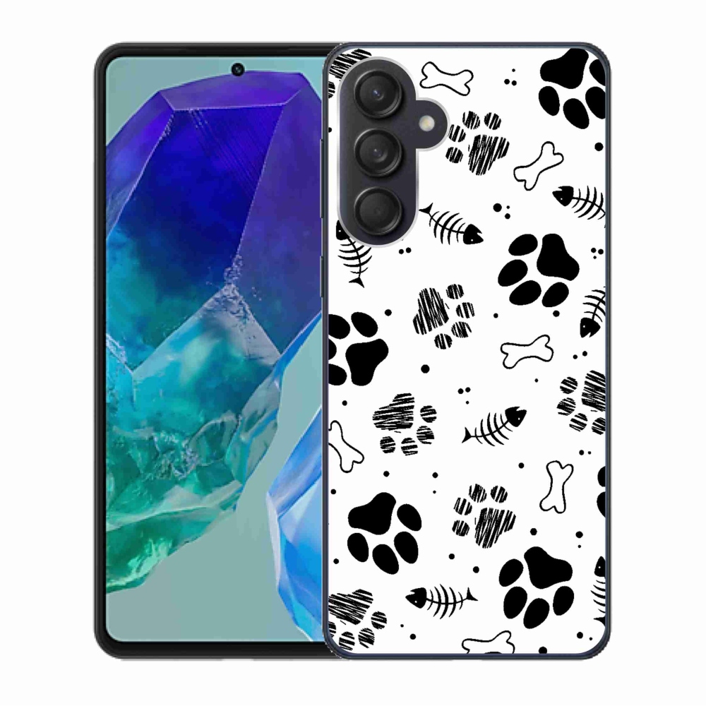 Zselés borítás mmCase Samsung Galaxy M55 5G - kutyamancsok 1