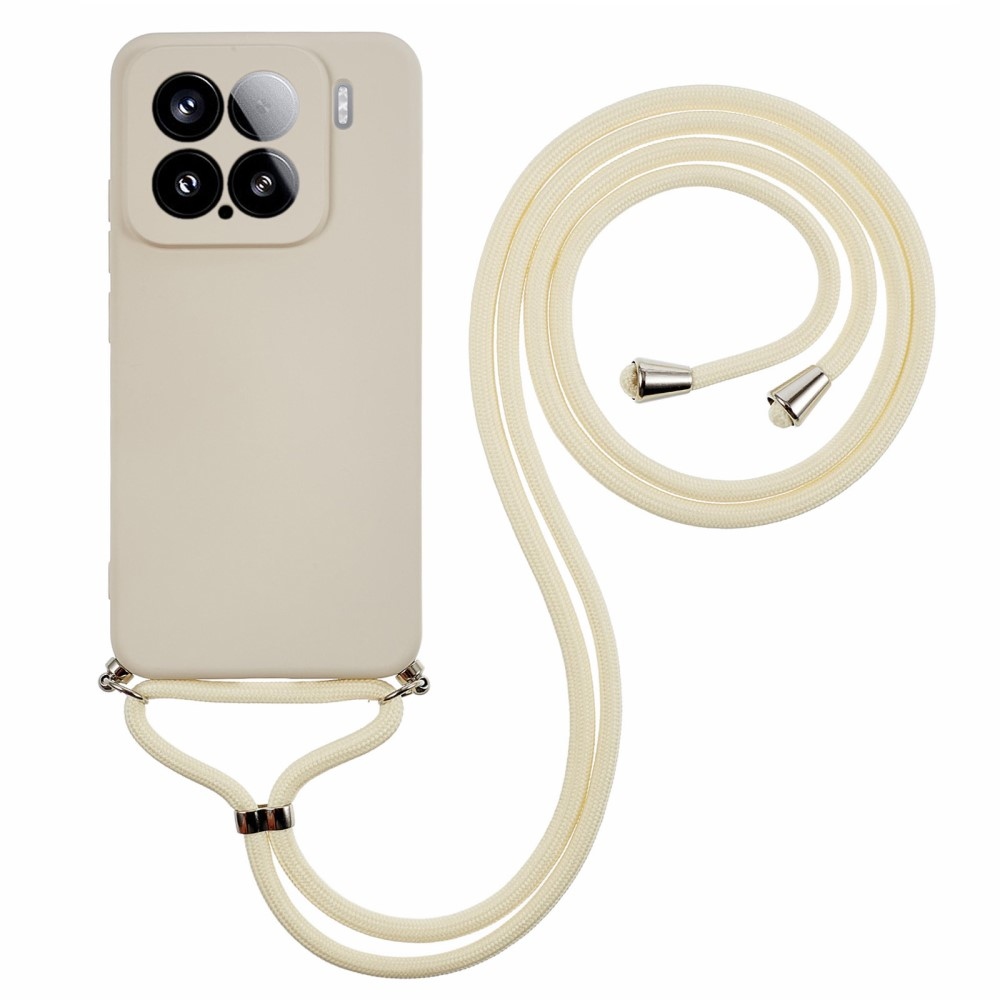 Bélelt zselés tok zsinórral Xiaomi 15-öshöz - fehér