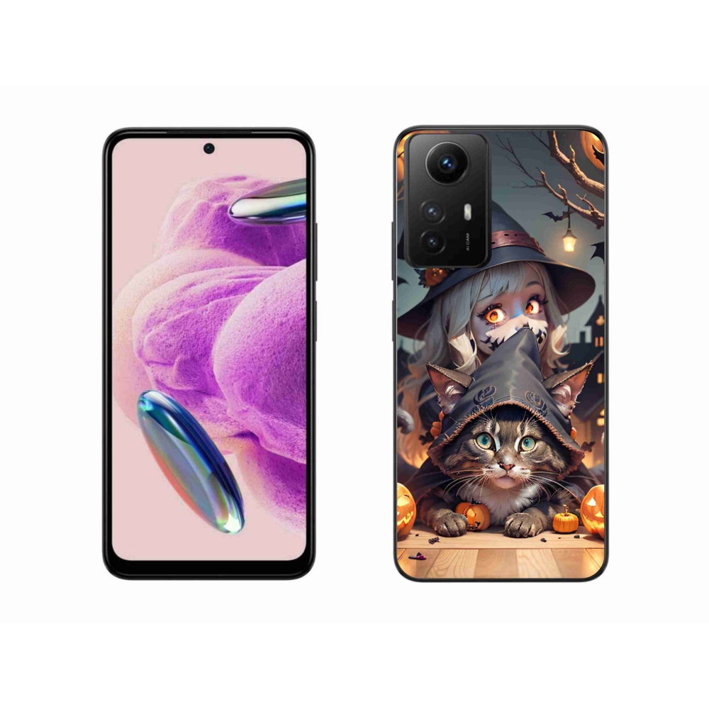 Gél borító mmCase a Xiaomi Redmi Note 12S-hez - boszorkány macskával