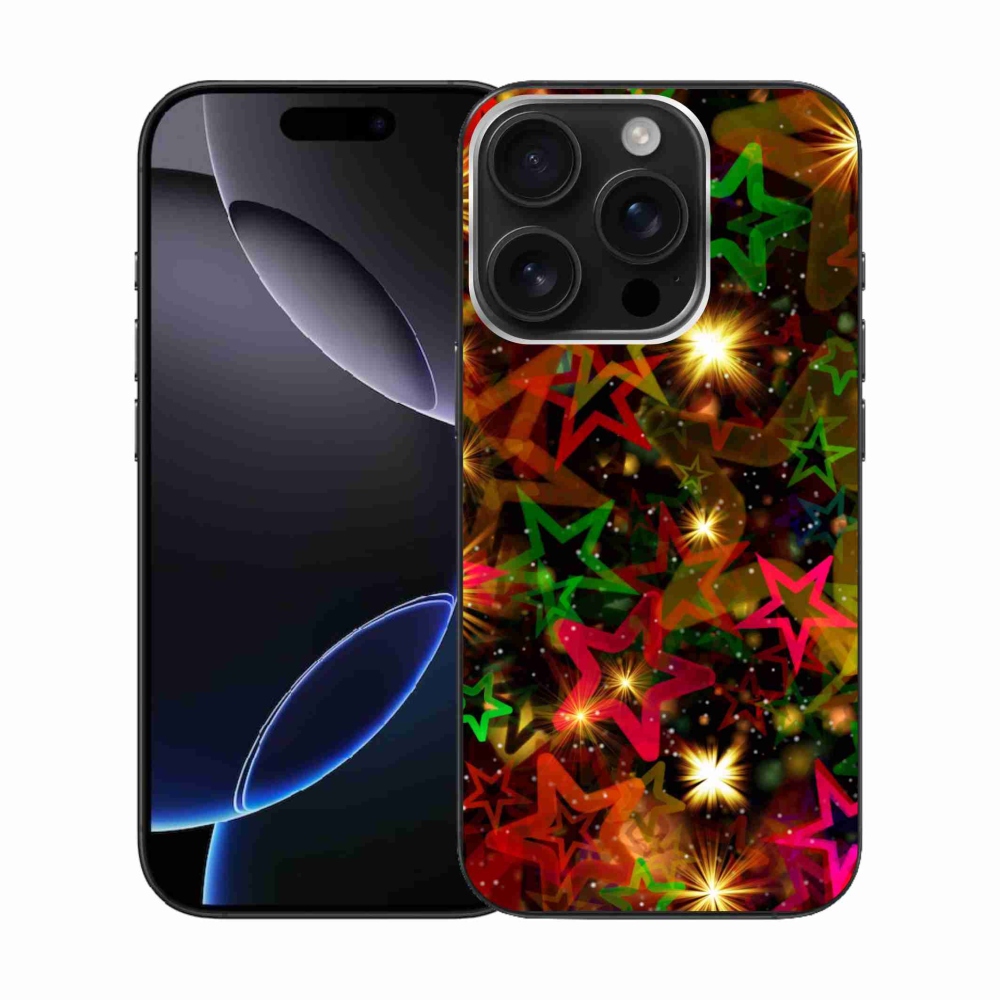 Zselés borítás mmCase iPhone 16 Pro készülékhez - színes csillagok