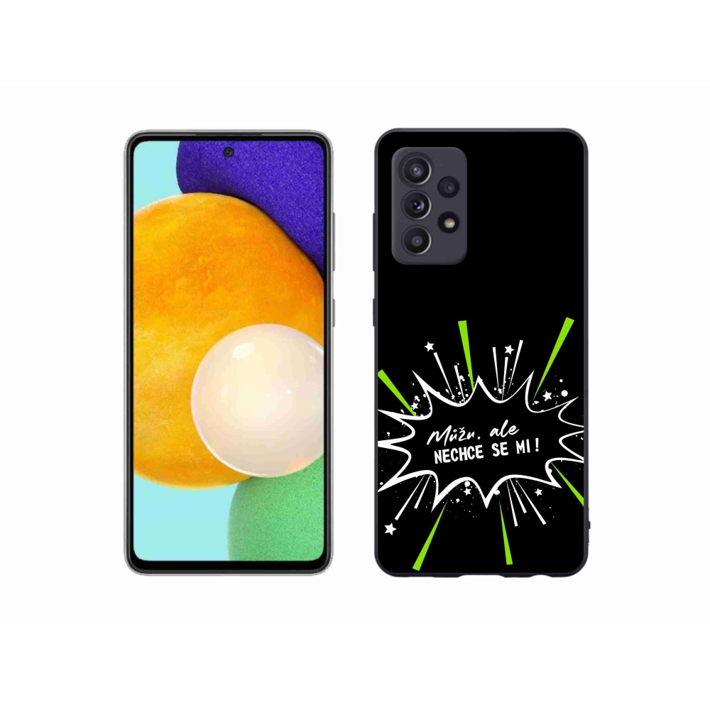 Gél borító mmCase Samsung Galaxy A52s 5G - vicces szöveg 11 fekete háttér