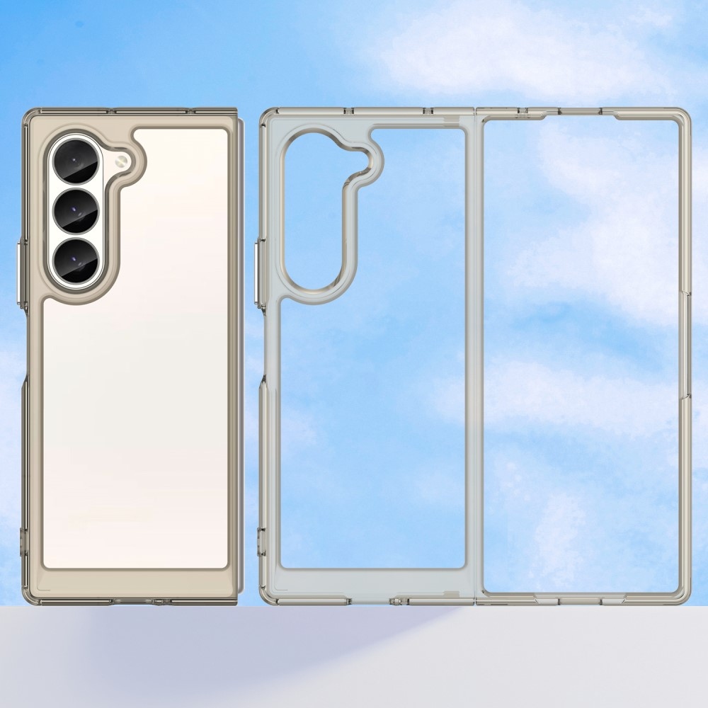 Gél tok fix hátlappal Samsung Galaxy Z Fold6 5G készülékhez - szürke