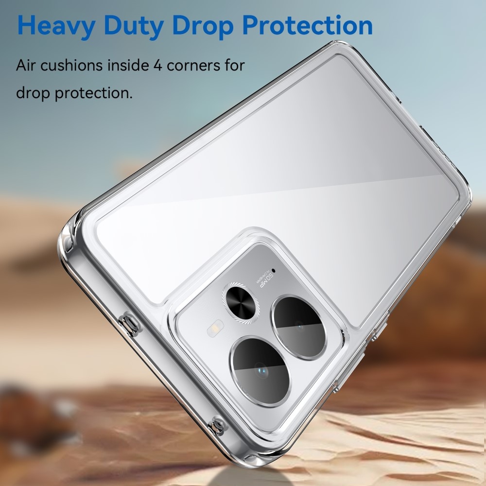 Gél tok fix hátlappal a Realme 14 5G/14T 5G készülékhez - átlátszó