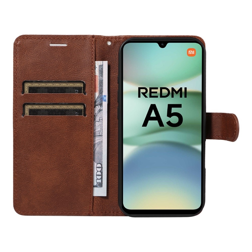 Tárcás könyv tok Xiaomi Redmi A5 (173.45x79.35x8.45mm) - barna