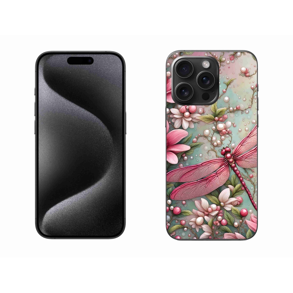 Zselés borítás mmCase iPhone 15 Pro Max készülékhez - szitakötő