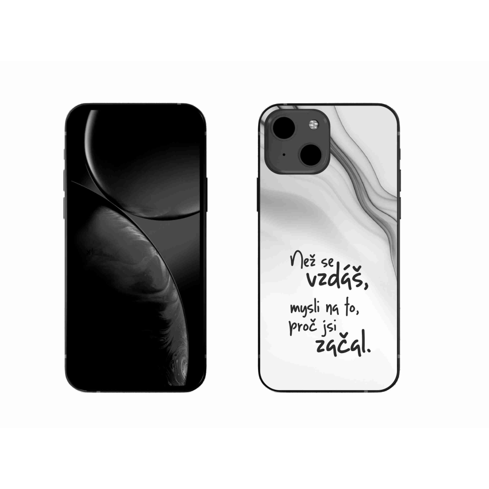 Gél borítás mmCase iPhone 13 6.1 - idézet 2 fehér háttérhez