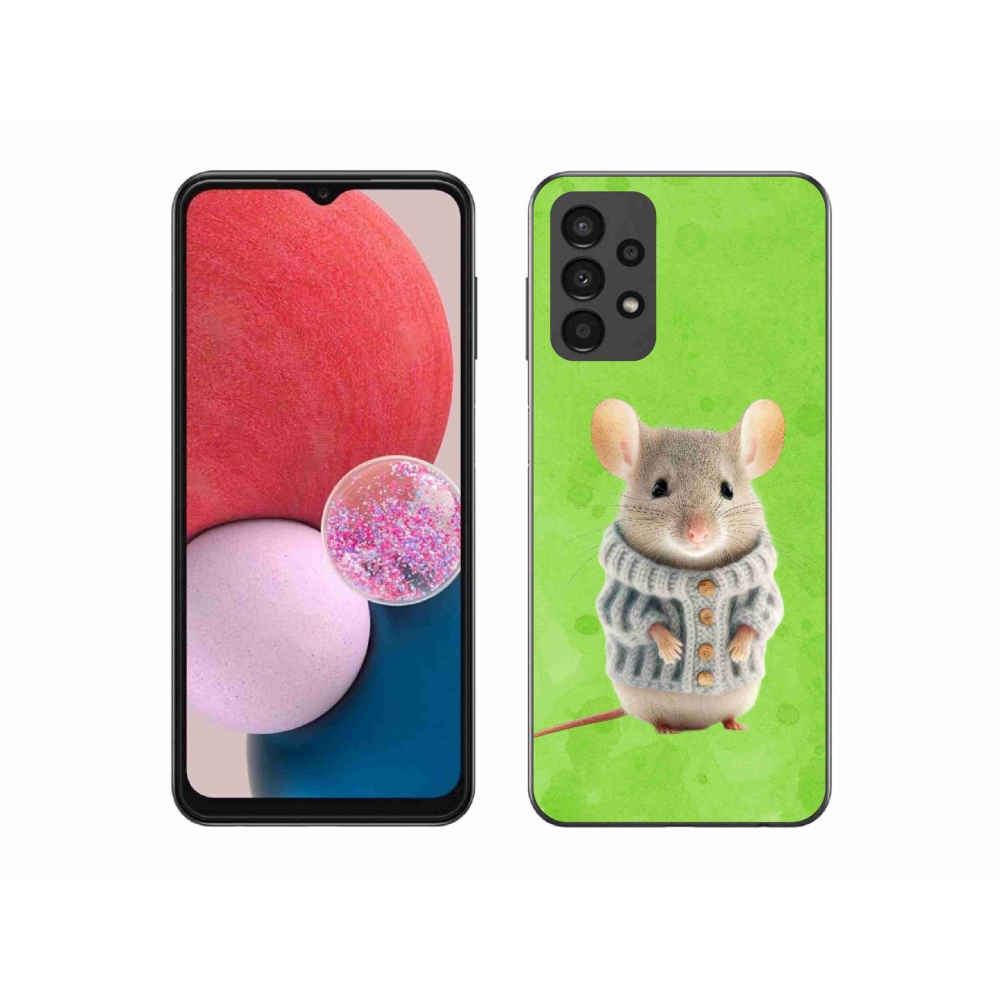 Gél borítás mmCase Samsung Galaxy A13 4G - egér pulóverben