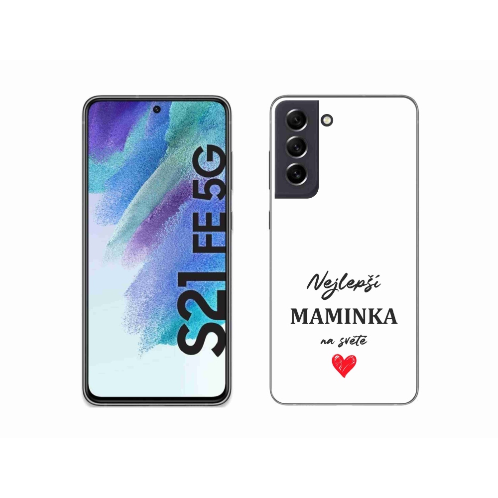 Gél borítás mmCase Samsung Galaxy S21 FE 5G - legjobb anya 1 fehér háttér