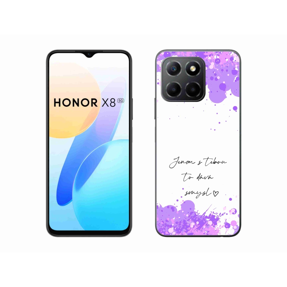 Gél borító mmCase a Honor X8 5G/Honor 70 Lite 5G készülékhez - szerelmes szöveg fehér háttérrel