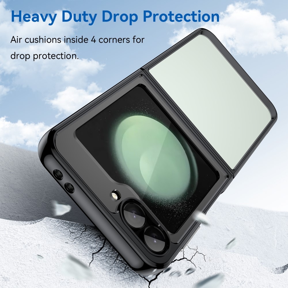 Gél tok fix hátlappal Samsung Galaxy Z Flip6 5G készülékhez - fekete