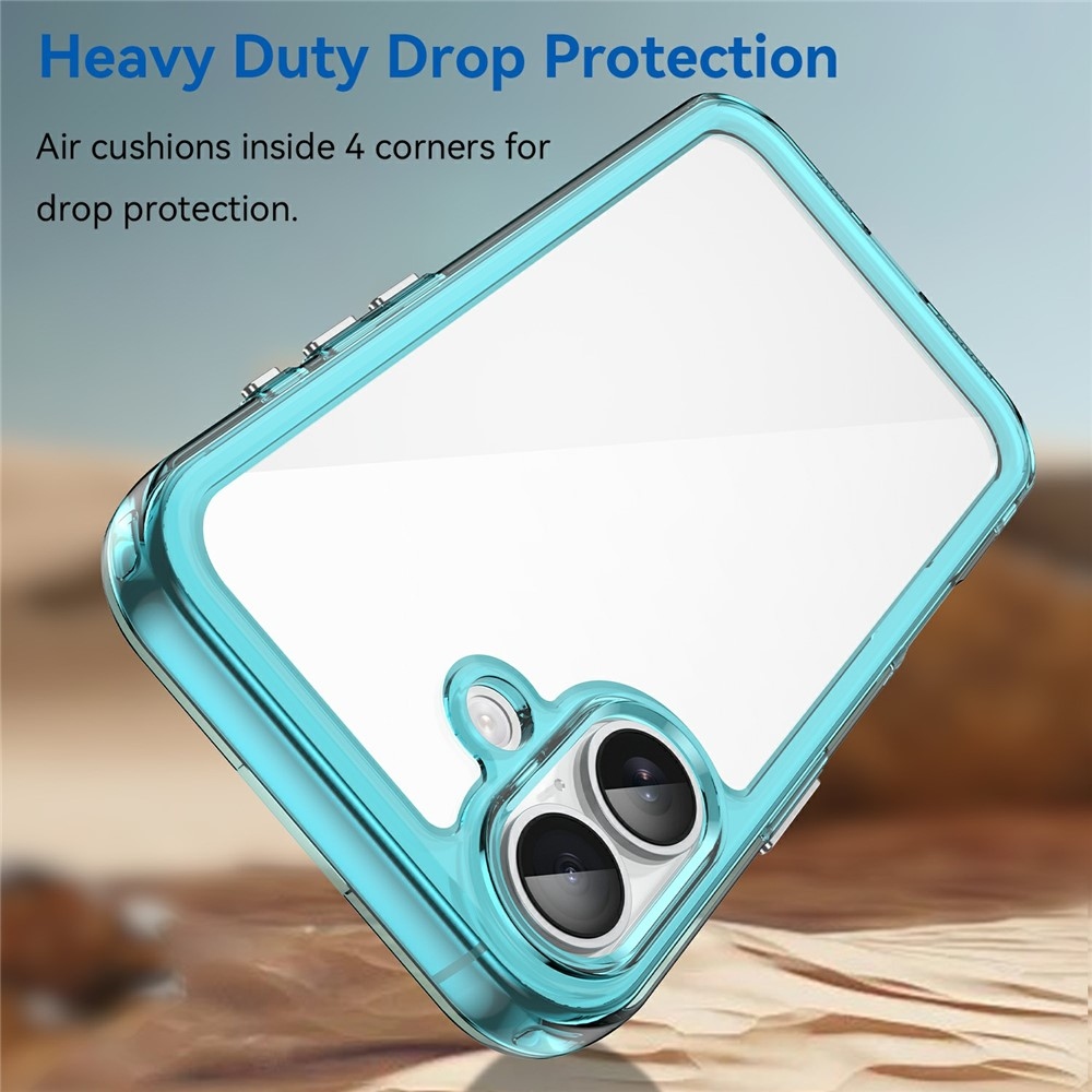 Gél tok fix hátlappal iPhone 17 készülékhez - világoskék