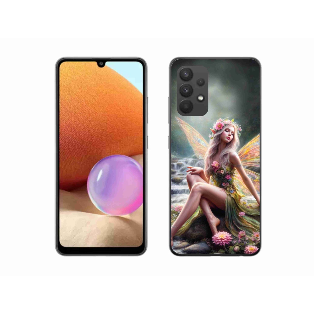 Gél védőhuzat mmCase Samsung Galaxy A32 4G - pillangó nő 1