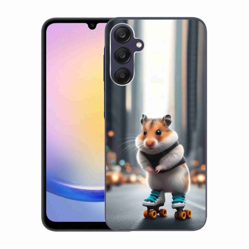 Zselés borítás mmCase Samsung Galaxy A25 5G - hörcsög korcsolyán
