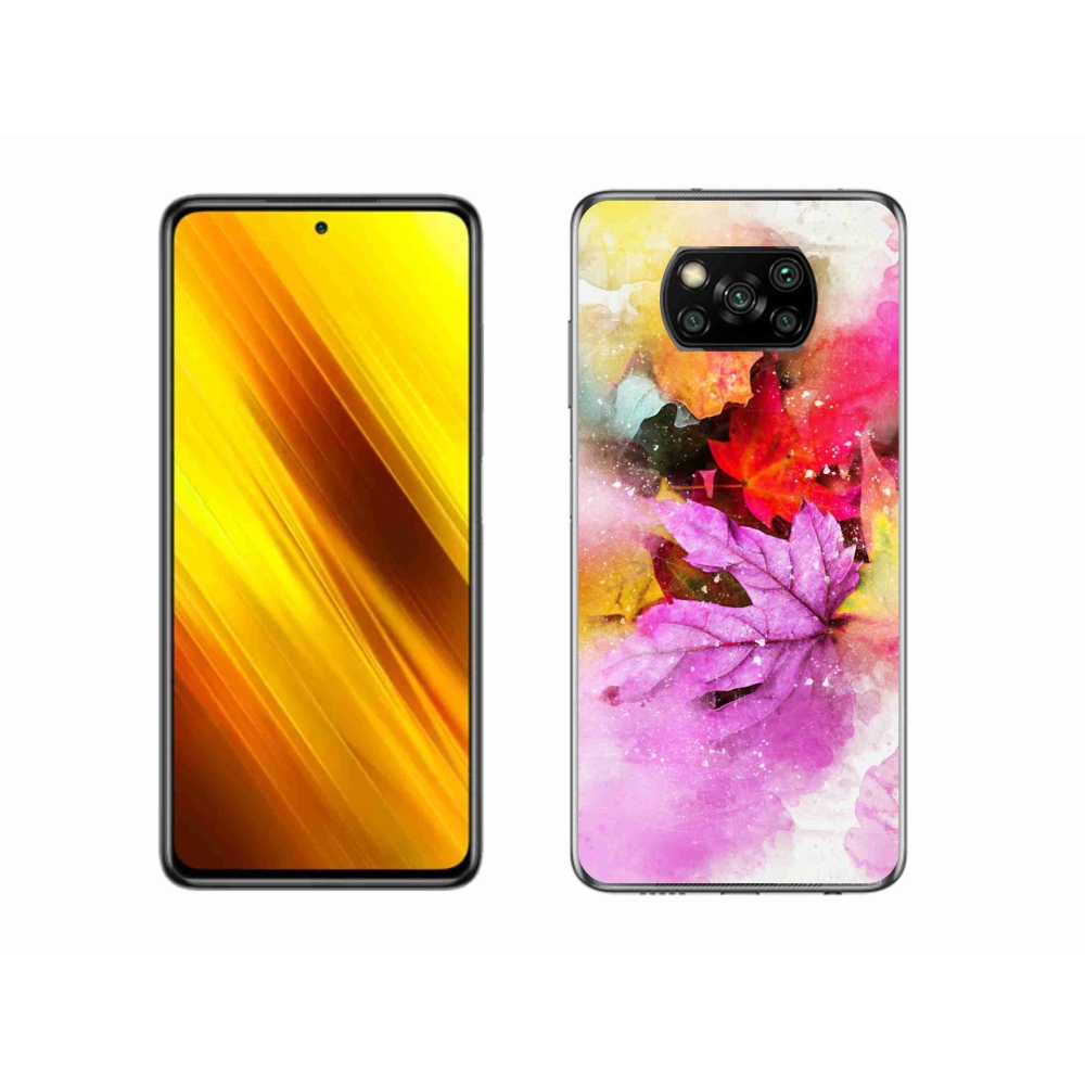 Gél borítás mmCase a Xiaomi Poco X3 Pro számára - színes levelek