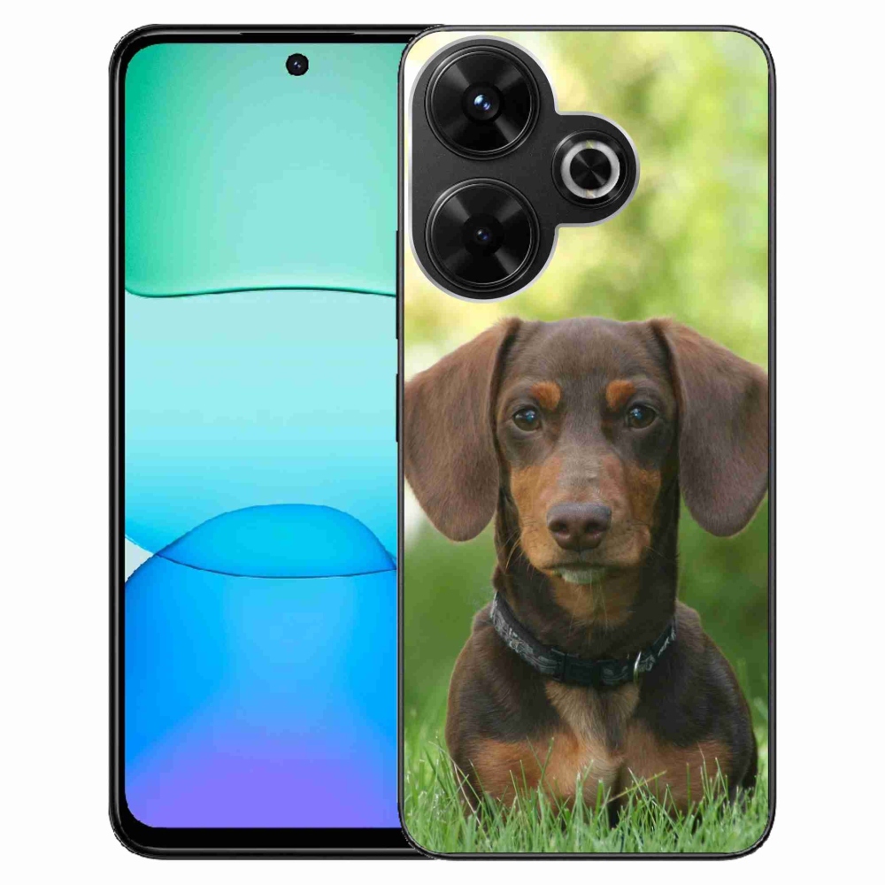 Gél tok mmCase a Xiaomi Redmi 13 4G/Poco M6 4G - barna tacskóhoz