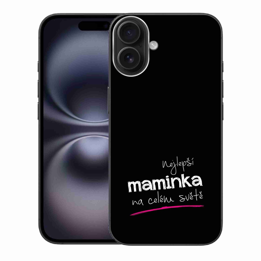 Gél borítás mmCase iPhone 16 Plus készülékhez - legjobb anya 4 fekete háttérrel