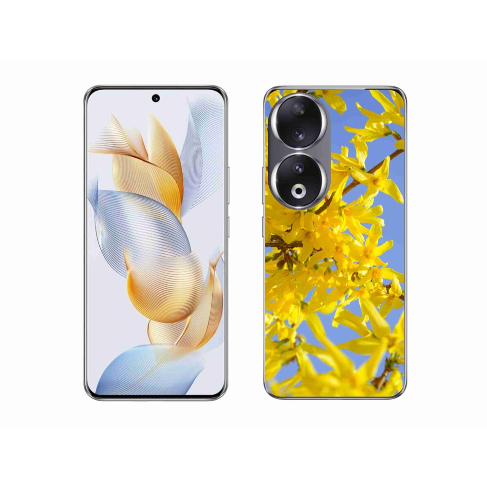 Zselés borító mmCase a Honor 90-hez - sárga virágok