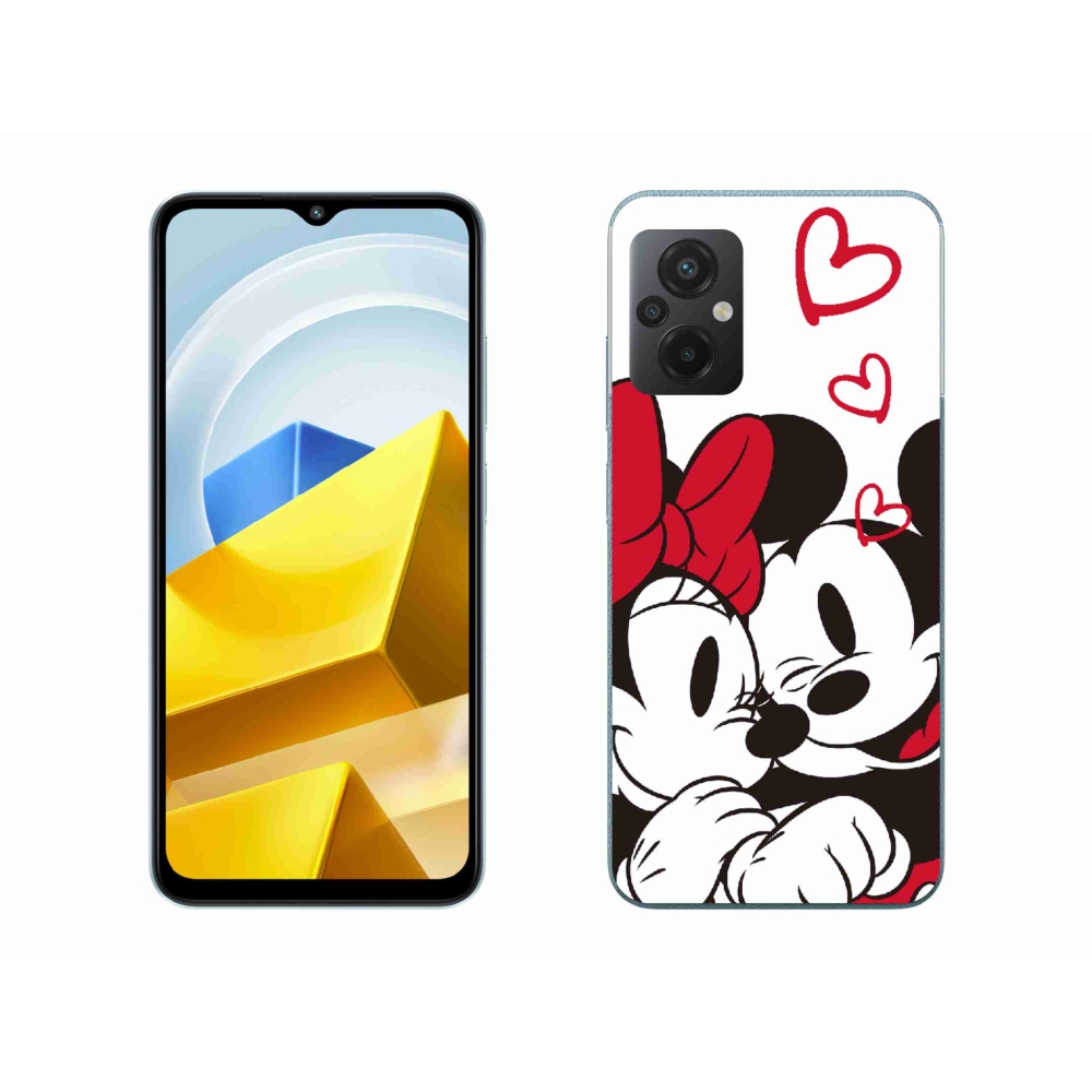 Gél borítás mmCase a Xiaomi Poco M5 4G-hez - minnie és mickey
