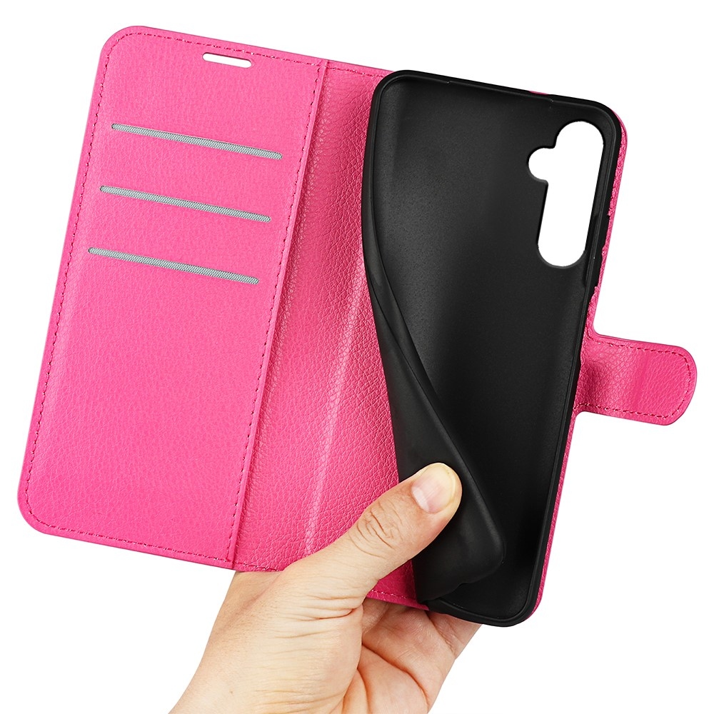 Litchi könyv tok Samsung Galaxy S24+ készülékhez - rózsaszínű