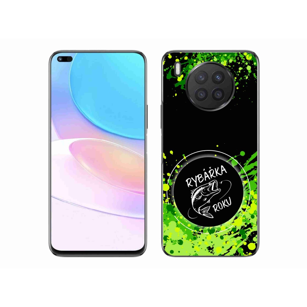 Gél borító mmCase a Huawei Nova 8i - az év horgásza fekete háttérrel