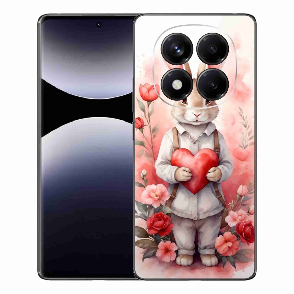 Gél borítás mmCase a Xiaomi Redmi Note 14 Pro számára - nyúl szívvel