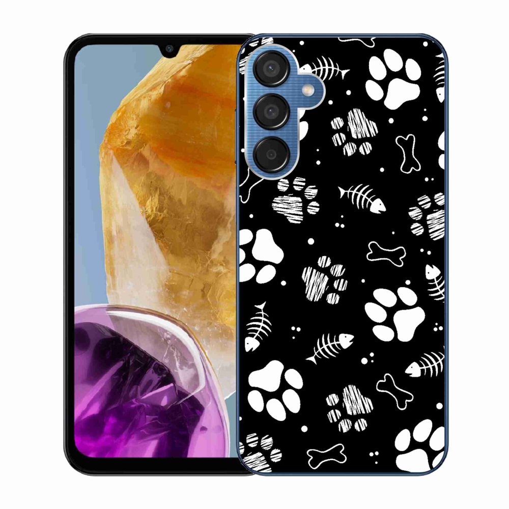 Gél borítás mmCase Samsung Galaxy M15 5G - kutyamancsok számára