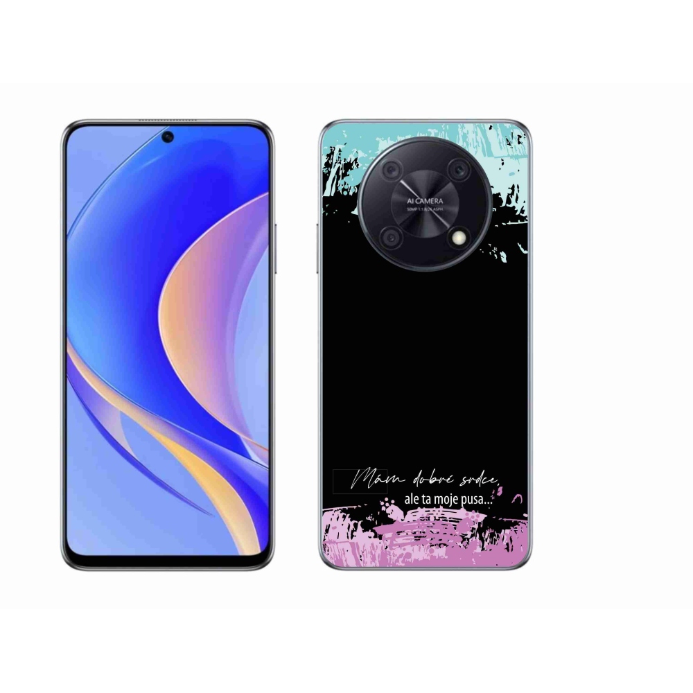 Gél borító mmCase a Huawei Nova Y90 készülékhez - vicces szöveg 3 fekete háttérrel