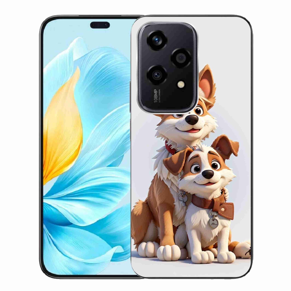 Zselés borítás mmCase a Honor 200 Lite 5G számára - kutyák rajzolása