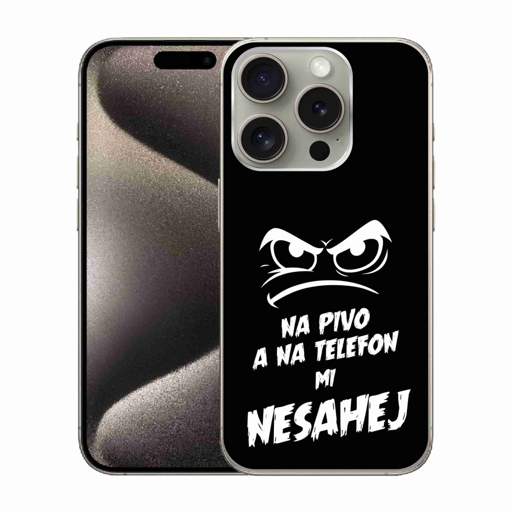 Gél borítás mmCase iPhone 15 Pro készülékhez - sör motívum 2 fekete háttér