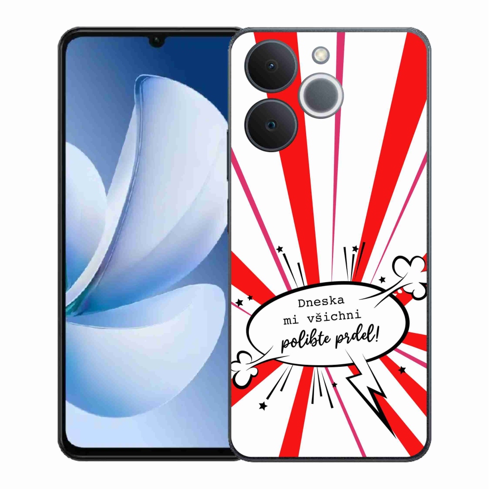 Gél borító mmCase a Realme Note 70T készülékhez - vicces szöveg 15 fehér háttérrel