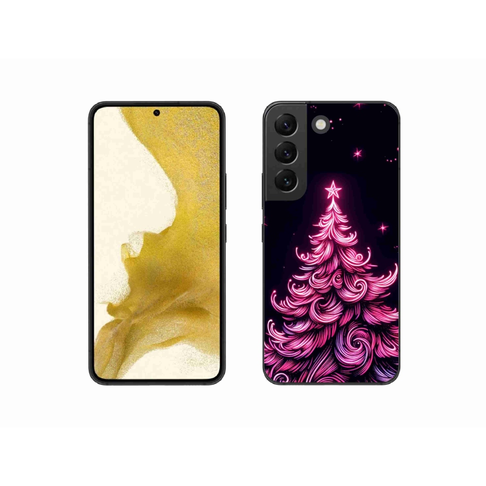 Gél borítás mmCase Samsung Galaxy S22 5G - neon karácsonyfa 2