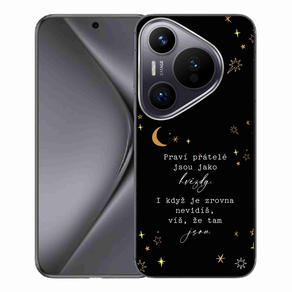 Gél borítás mmCase a Huawei Pura 70 Pro készülékhez - idézet 6 fekete háttér