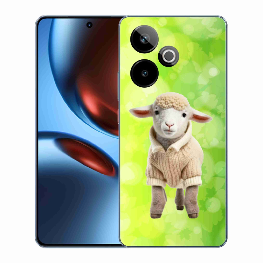 Rugalmas zselés tok mmCase képpel a Realme GT 7 5G/GT 7T 5G - bárány pulóverben