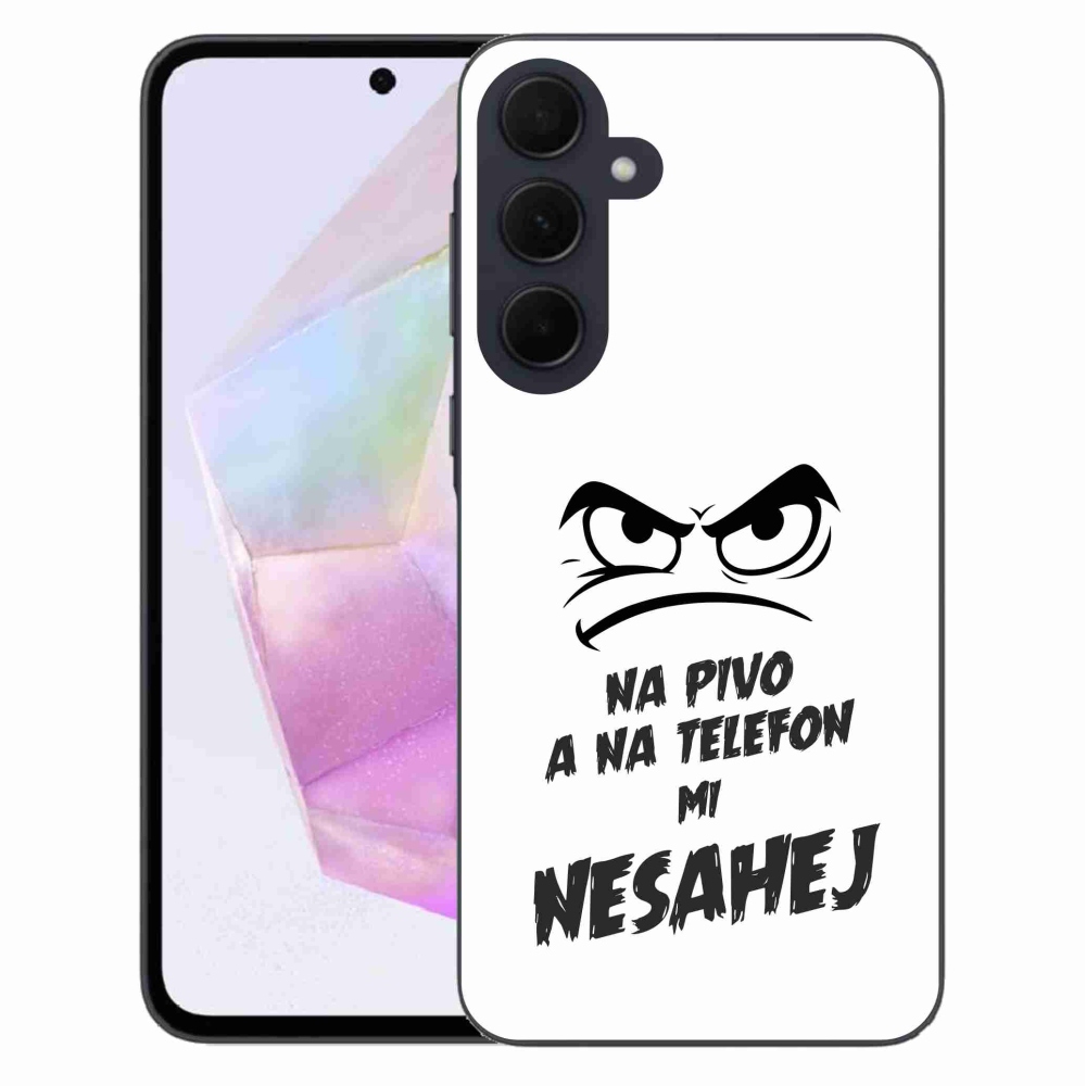 Gél borítás mmCase Samsung Galaxy A35 5G - sör motívum 2 fehér háttérrel