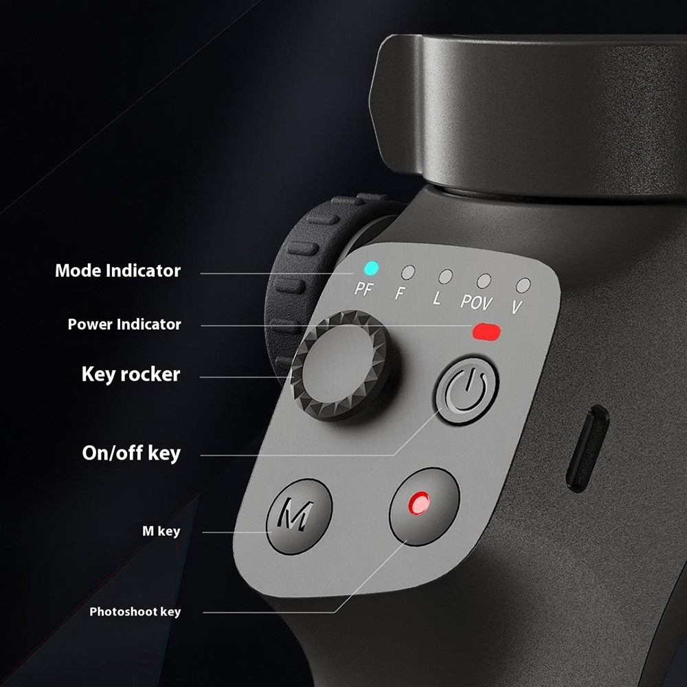 FunSnap CM8 összecsukható 3 tengelyes telefonstabilizátor állvánnyal