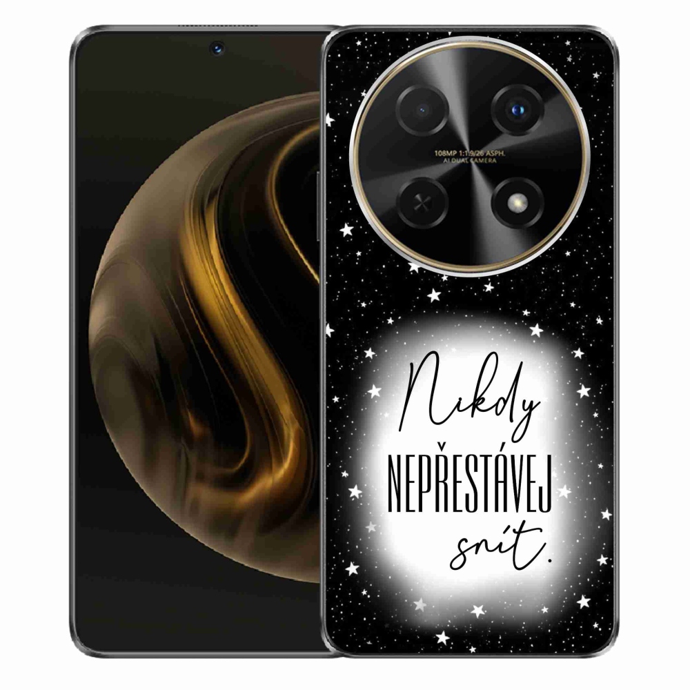 Gél borítás mmCase a Huawei Nova 12i készülékhez - idézet 1 fehér és fekete háttérrel