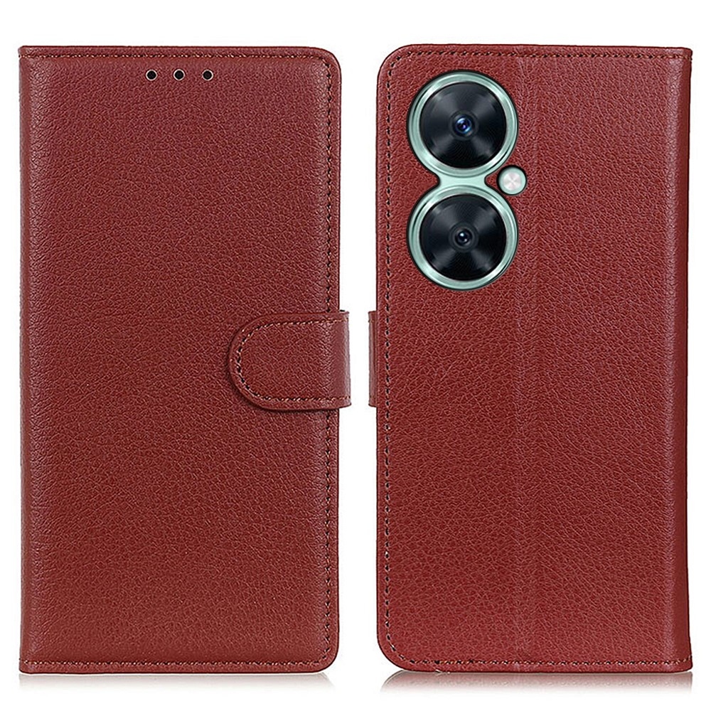 Litchie könyvtáska Huawei Nova 11i készülékhez - barna