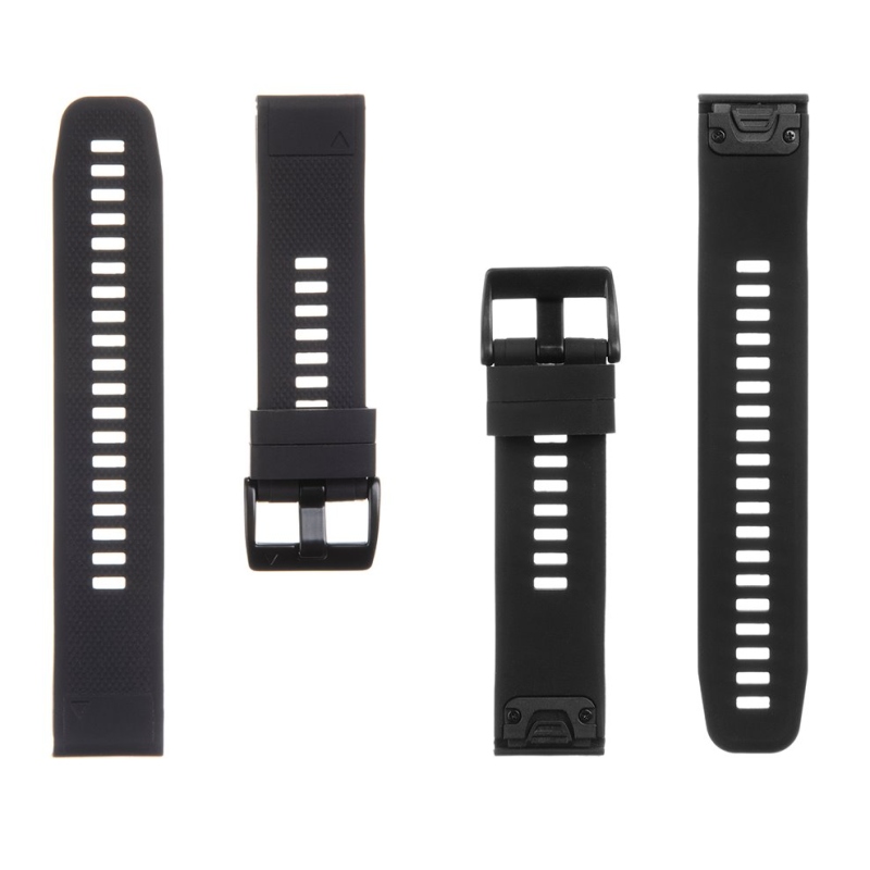 Tactical 426 Szilikon szíj Garmin Fenix 5/6/7 QuickFit 22mm Fekete Garmin Fenix 5/6/7 QuickFit 22mmhez