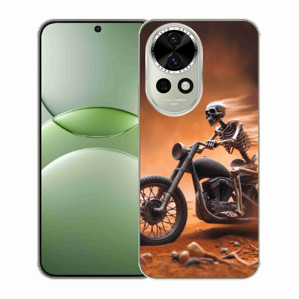 Gél borítás mmCase a Huawei Nova 13 5G-n - csontváz a motorkerékpáron