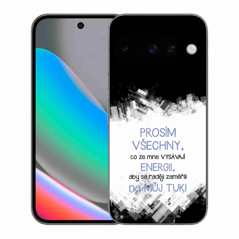 Gél borítás mmCase a Google Pixel 10 számára - vicces szöveg 1 kék