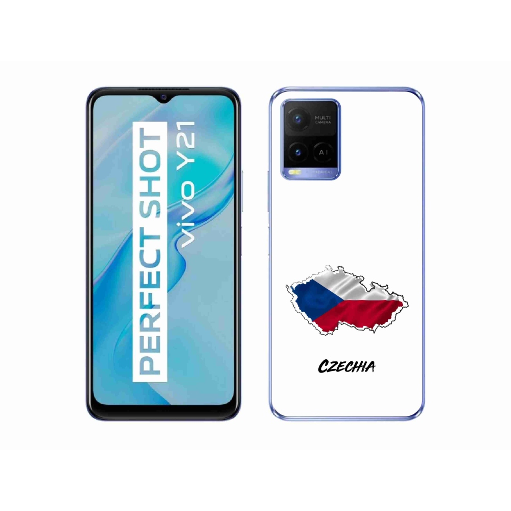 Gél borító mmCase a Vivo Y21/Y21s/Y33s készülékhez - Csehország fehér háttér