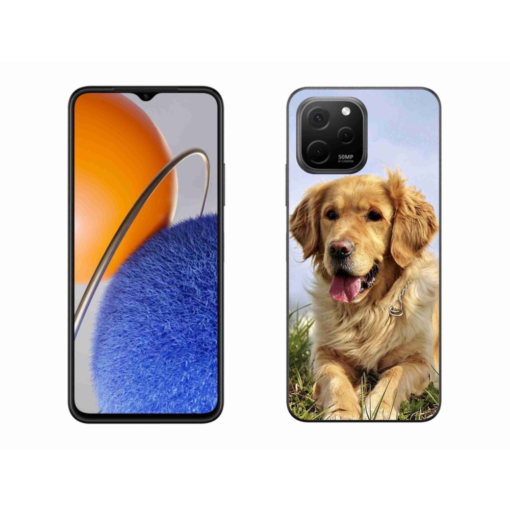 Gél tok mmCase a Huawei Nova Y61 készülékhez - arany retriever