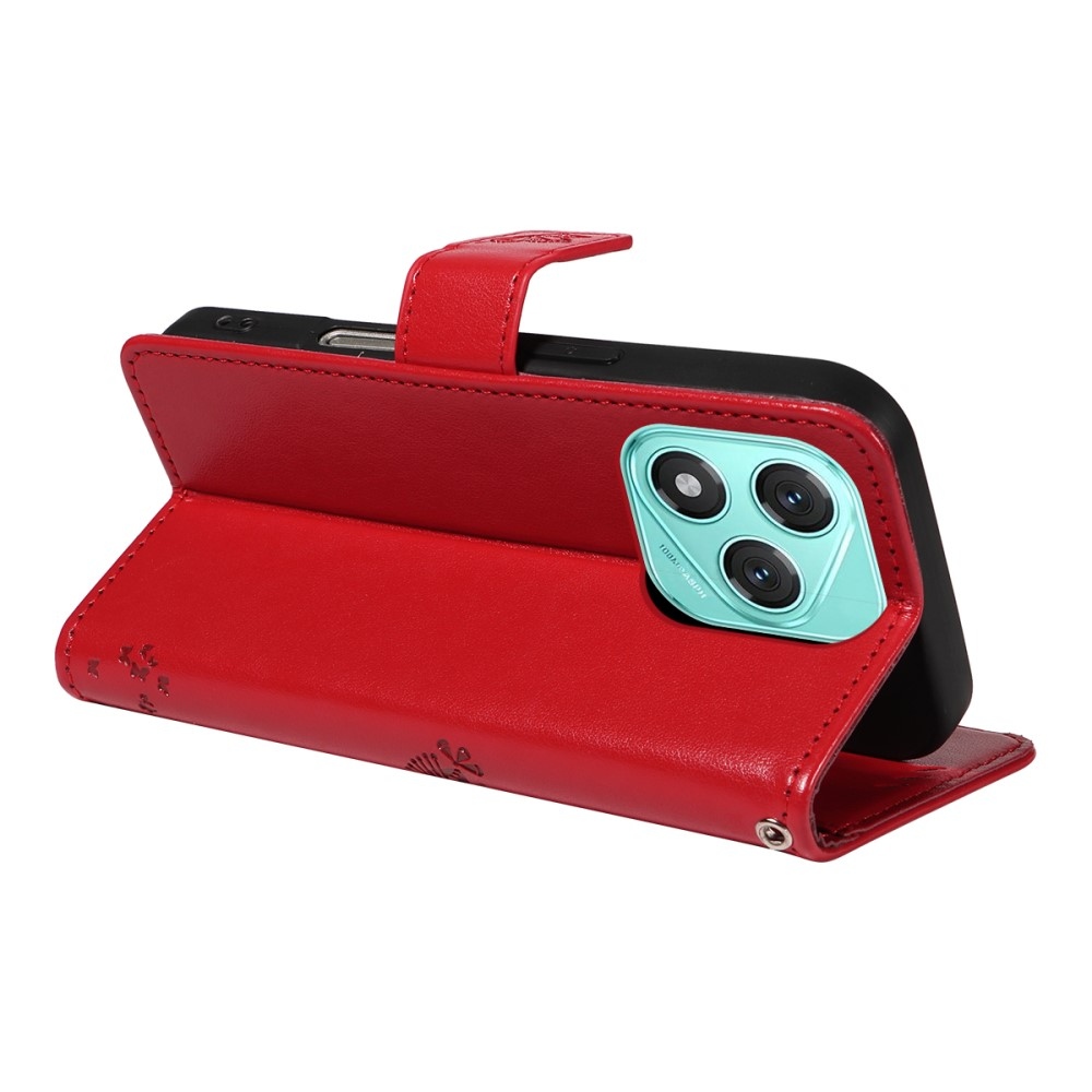 Fák könyvtáska Honor 400 Lite-hoz - piros