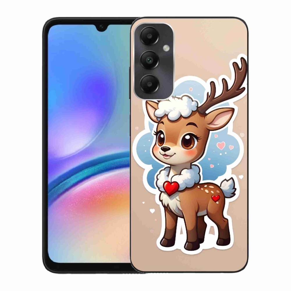 Zselés borítás mmCase Samsung Galaxy A05s készülékhez - rajzfilm rénszarvas