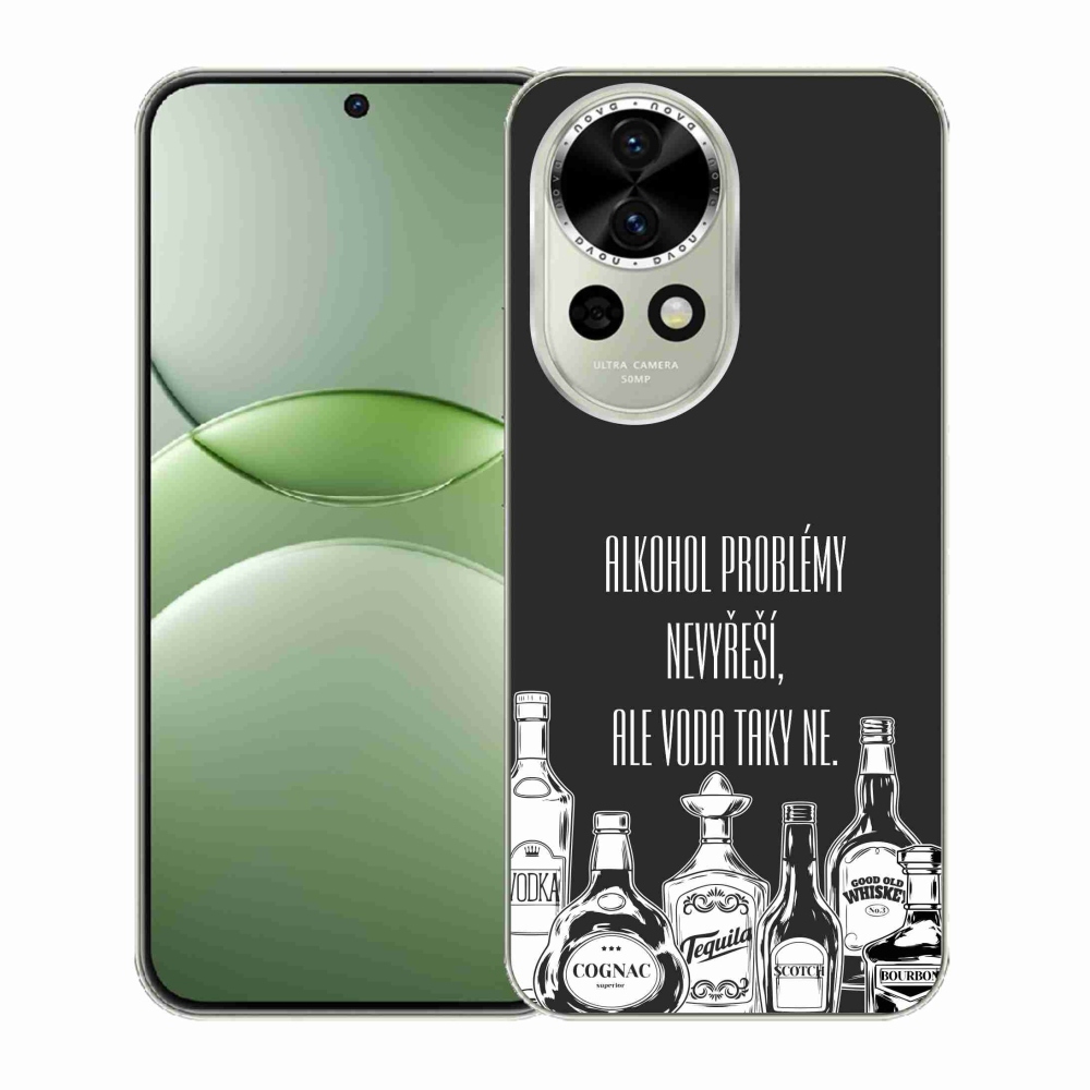 Gél borító mmCase a Huawei Nova 13 5G számára - vicces szöveg fekete háttérrel