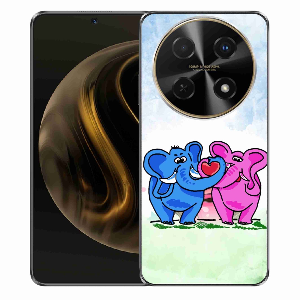 Gél borítás mmCase a Huawei Nova 12i készülékhez - szerelmes elefántok