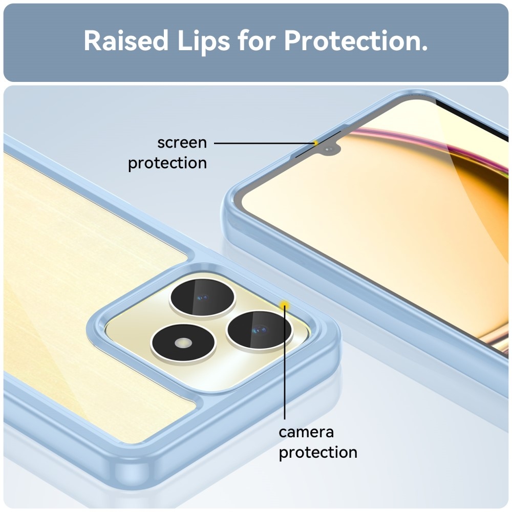 Gél tok fix hátlappal a Realme C51/C53 készülékhez - kék