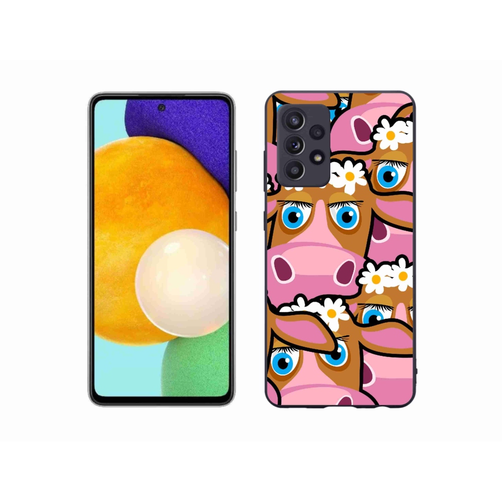 Zselés borítás mmCase Samsung Galaxy A52/A52 5G - karikatúrás tehenekhez