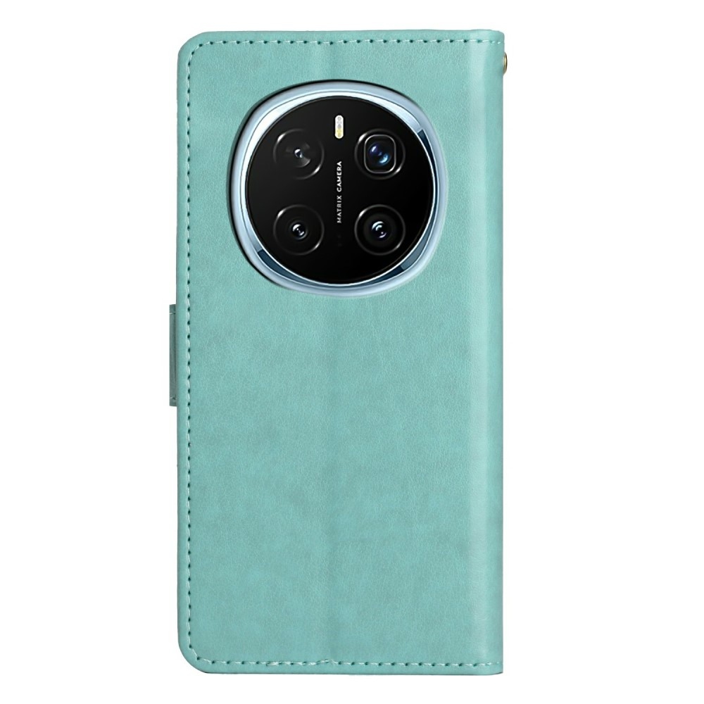 Virágok könyvtáska Honor Magic 7 Pro 5G - teal színű